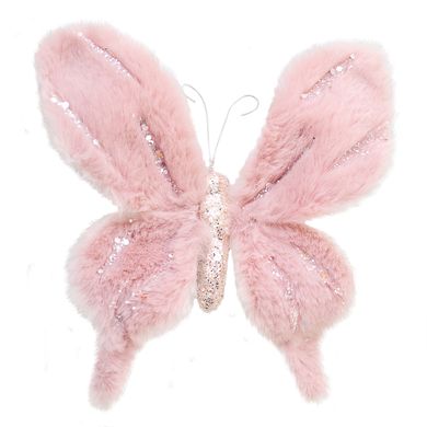 Метелик Yes! Fun пухнастий рожевий з декором, 20*20 см