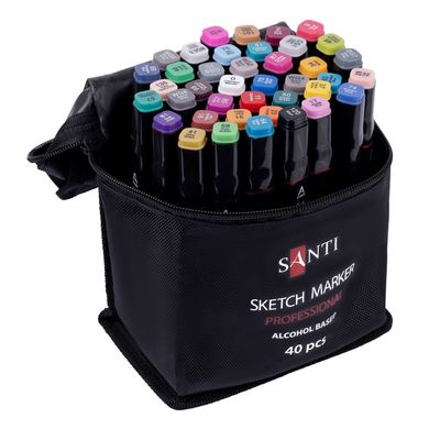 Набор маркеров SANTI, спиртовые, в сумке, 40 шт / уп