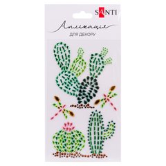 Набор аппликаций Santi из кристаллов самоклеящихся «Trendy Cactus», 9.5*15 см.