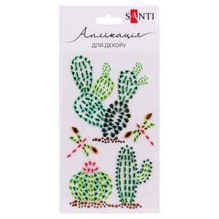Набор аппликаций Santi из кристаллов самоклеящихся &laquo;Trendy Cactus&raquo;, 9.5*15 см.