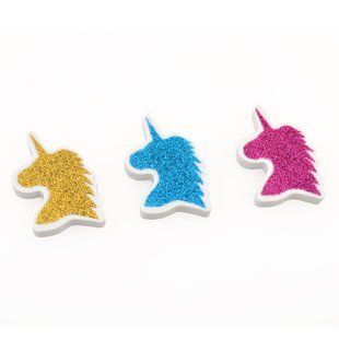 Ластик YES фігурний з глітером "Unicorn&rdquo;, 3 кол./уп.