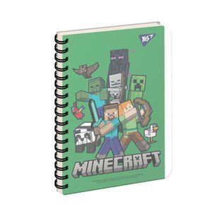 Тетрадь для записей YES В6 144 листа пл.обл. Minecraft