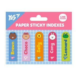 Індекси паперові Yes Line Friends, 55*15мм, 100 шт (5x20)