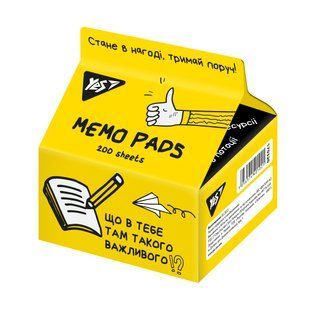 Бумага для записей YES Tetra Pak Sticky mood 200 л., 7*7,5см