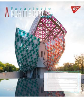 Зошит шкільний Yes Futuristic architecture 24 листів клітинка