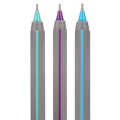 Ручка шариковая YES "Triangular Gray", 0,7 мм, синяя