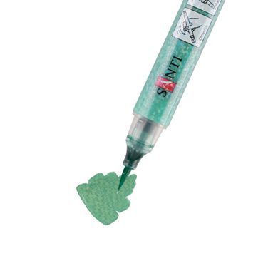 Маркер акварельний SANTI Glitter Brush, пензель, 11, аквамарин