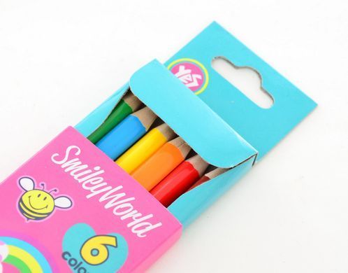 Олівці 6 кол. "Smiley World"(pink)