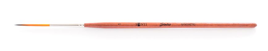 Кисть худож. синтетика "Santi Studio", короткая ручка, лайнер, №1.