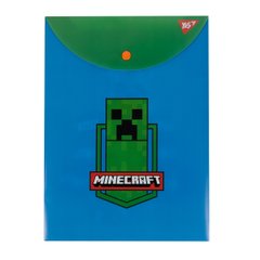 Папка-конверт YES А4 на кнопке Minecraft вертикальная