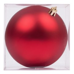 Новогодний шар Novogod'ko, пластик, 10 cм, красный, матовый
