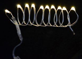 Електрогірлянди Yes! Fun LED-нить, 10 ламп, молочно-біла, 0,55 м., 1 реж.міганія, серебрян