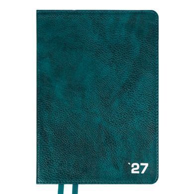 Щоденник діловий Leo Planner Prime А5 датований 2027 інтегральний смарагдовий 368 сторінок