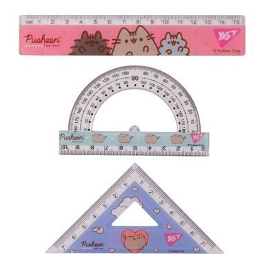 Набор линеек Yes (3 предмета) Pusheen, линейка 15 см