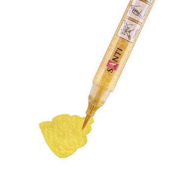 Маркер акварельний SANTI Glitter Brush, пензель, 13, золотий