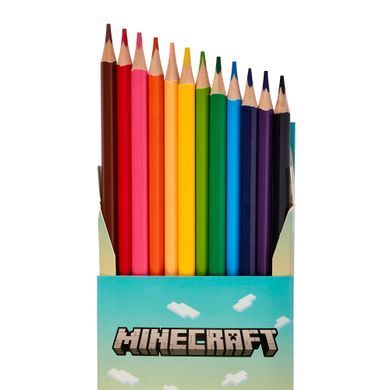 Олівці кольорові Yes 12 кольорів Minecraft Spring
