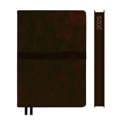 Ежедневник А5 Leo Planner датированный 2025 Case темно коричневый 368 стр