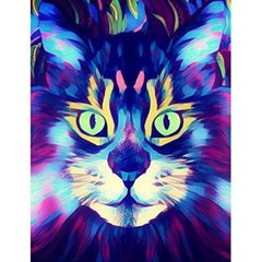 Алмазная мозаика SANTI "Красочный кот", 40*50см на подрамнике