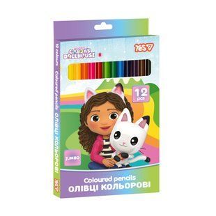 Олівці кольорові Yes Gabby Dollhouse JUMBO 12 кольорів