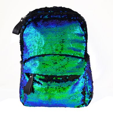 Рюкзак молодежный YES з пайетками GS-01 "Green chameleon"