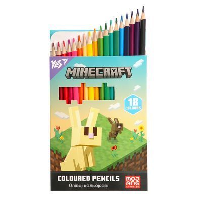 Олівці кольорові Yes 18 кольорів Minecraft Spring