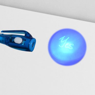 Ручка YES кульково-масляна "Шпигун", двостороння з УФ-ліхтариком, мікс дизайнів