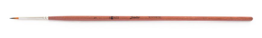 Пензель худож. синтетика "Santi Studio", коротка ручка, круглий, №1.
