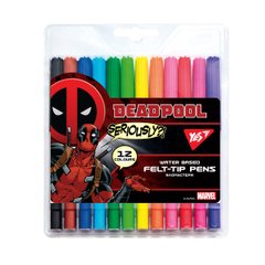 Фломастеры YES 12 цветов Marvel.Deadpool