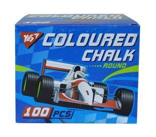 Мел YES цветной, круглый, 100 шт "Full power"
