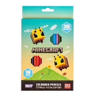 Карандаши цветные Yes 18/36 цветов Minecraft Spring