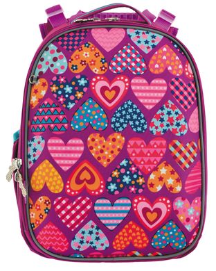 Рюкзак школьный каркасный 1 Вересня H-25 "Heart puzzle"