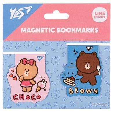 Закладки магнітні Yes Line Friends Brown and Choco, 2шт