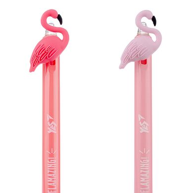 Ручка масляная YES «Caribbean flamingo» автоматическая, 0,7 мм, синяя