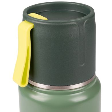 Термос Yes з чашкою, 420 мл, зелений