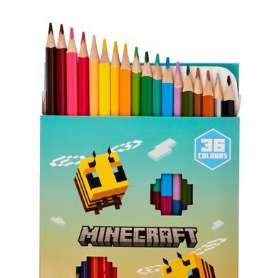 Олівці кольорові Yes 18/36 кольорів Minecraft Spring