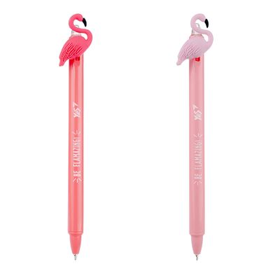 Ручка масляная YES «Caribbean flamingo» автоматическая, 0,7 мм, синяя
