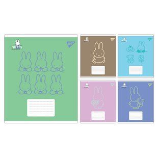 Тетрадь ученическая школьная Yes Miffy Bunny А5 12 листов косая линия