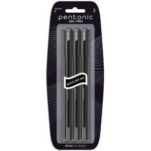 Ручка гелевая LINC Pentonic 0,6 мм 3 шт черная