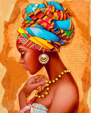 Алмазна мозаїка SANTI "Африканська краса", 40*50см на підрамнику