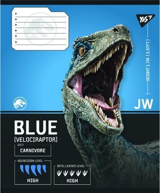 Зошит учнівський шкільний Yes JURASSIC WORLD Strength and Power А5 24 аркушів лінія