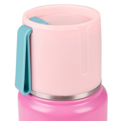 Термос Yes з чашкою, 420 мл, рожевий