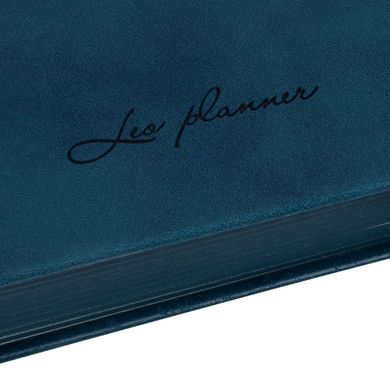 Щоденник 12x20см Leo Planner датований 2024 Tiffany сіро-синій
