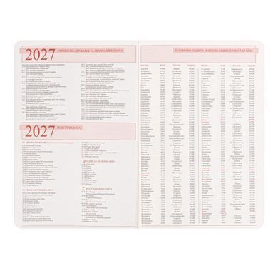 Щоденник діловий Leo Planner Binario А6 датований 2027 м'який ліловий хамелеон 352 сторінки