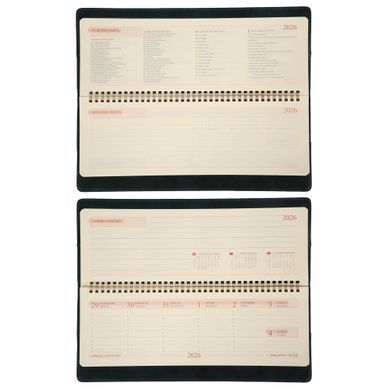 Планинг настольный 34х13 см Leo Planner датированный 2026 "Case", темный изумруд, 128 стра