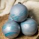 Новогодний шар Novogod'ko, стекло, 12 см, голубой, матовый, мрамор 3 из 3
