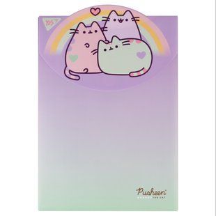 Папка конверт YES А4 на липучке Pusheen вертикальная