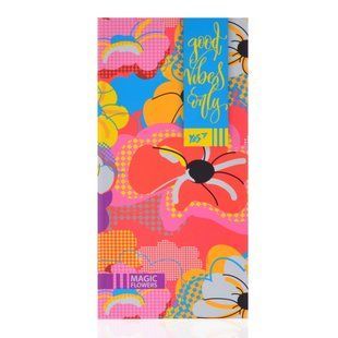 Блокнот 100*200/64 ЛИН. интег., неон+софт-тач лак. "Floral vibes" YES