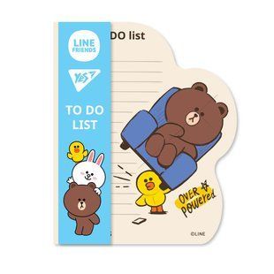 Бумага для заметок YES To Do Line Friends boy планшет с магнитом, блок 52 листа