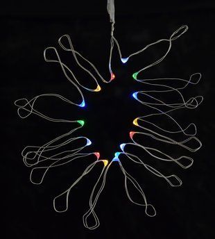 Електрогірлянди Yes! Fun LED-нить, 15 ламп, багатобарвна, 1,60 м., 1 реж.міганія, серебрян