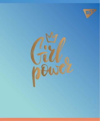 Зошит для записів А5/48 кл. YES "GIRL POWER" мат. ВДЛ+софт-тач+фольга золото